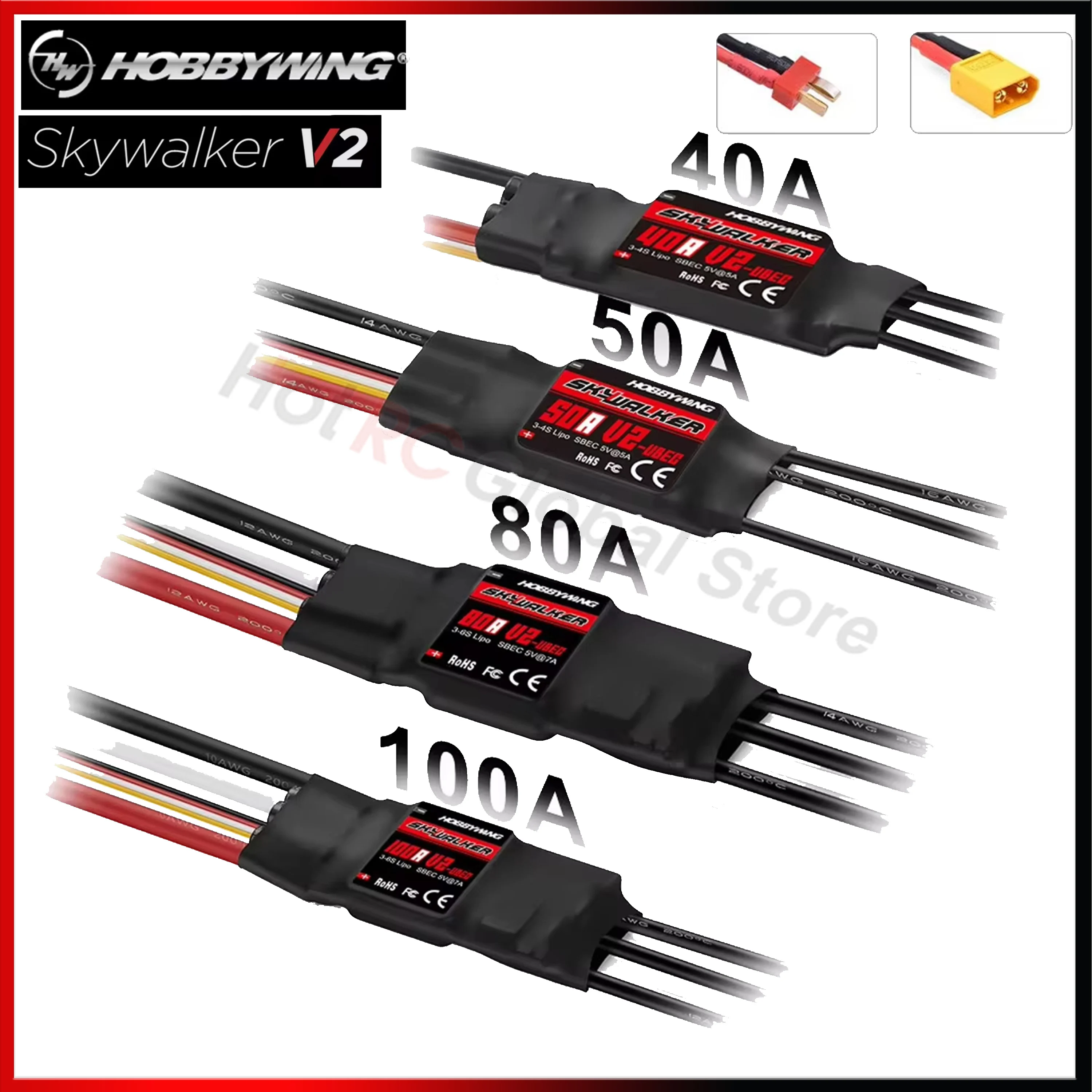 Rc Hobby Motor - HOBBYWING Skywalker V2 Series 40A 50A