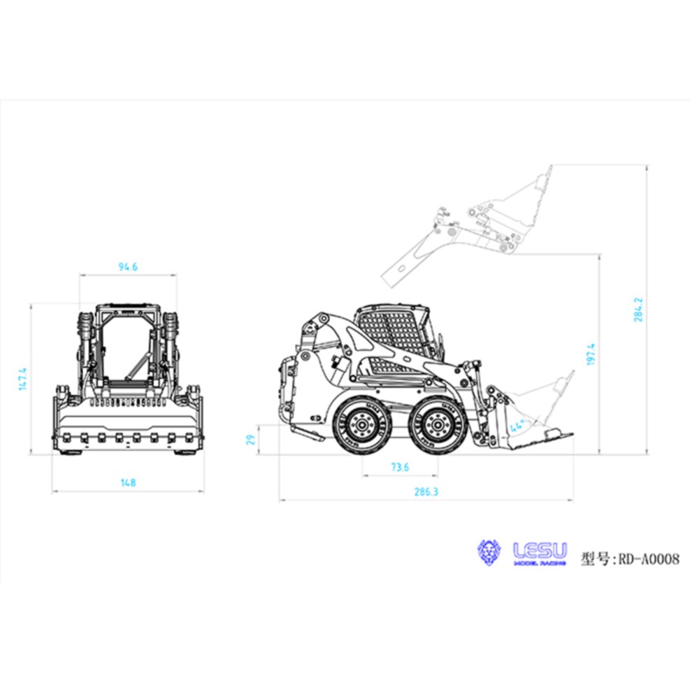1/14  KIT LESU LT5H Wheeled Sk - Rc Hobby Kit recension och pris