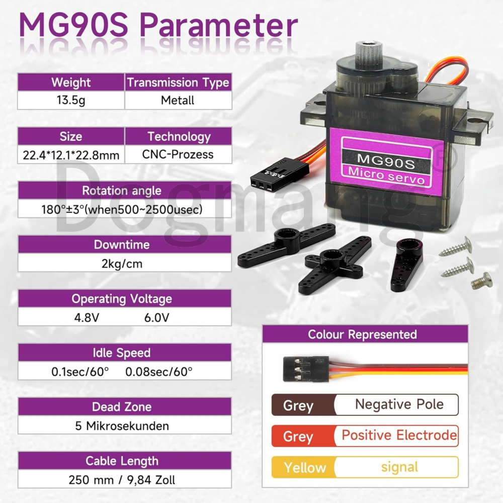 MG90S Servo 1/2/4/10/20/50 Pcs - Servo Metal Gear recension och pris