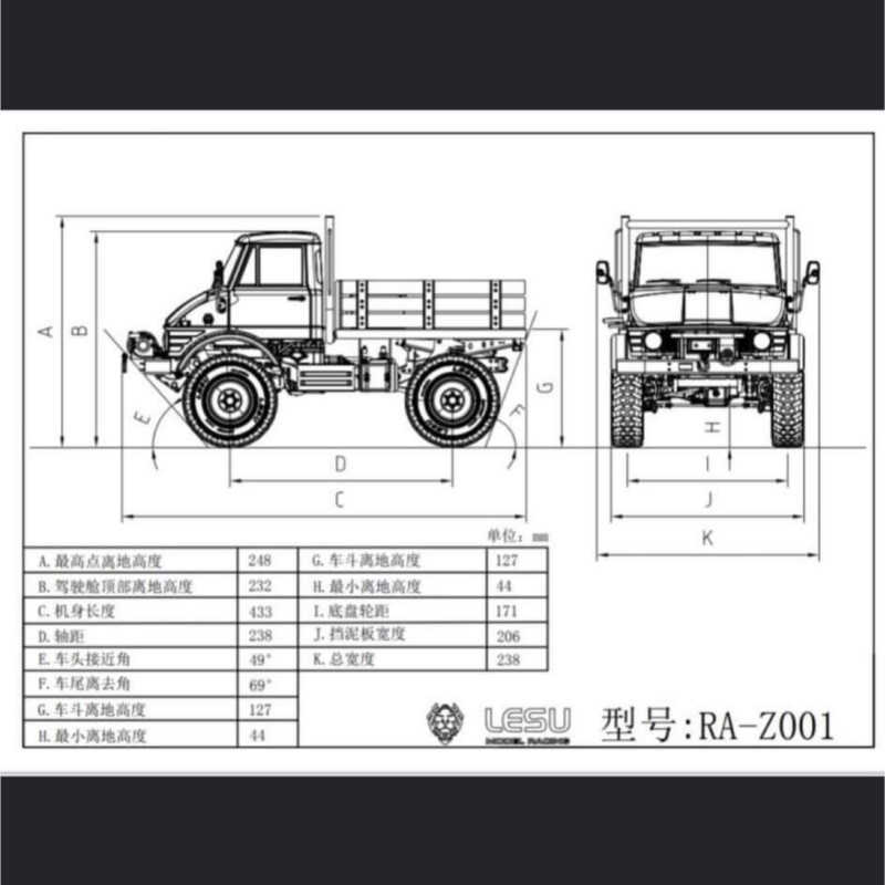 KIT 4*4 LESU UM406 RC Metal Cr - Rc Hobby Kit recension och pris