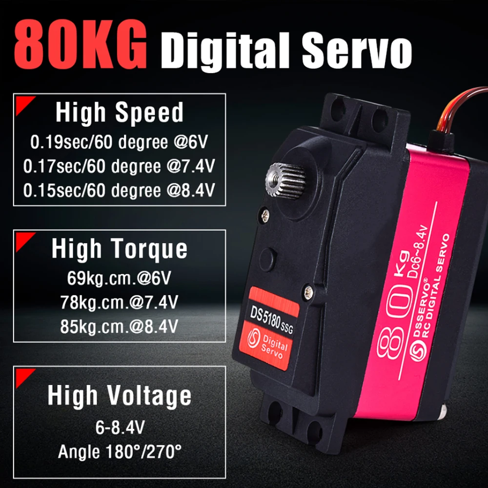 Dsservo Waterproof DS5180 80KG - Servo Metal Gear recension och pris